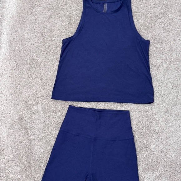 Beyond Yoga Set - Eternal Blue Heather - Picture 1 of 3